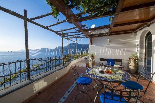 Praiano villas for rent Casa Marecielo, apartments vacation rentals Praiano: Casa Marecielo holiday in Amalfi Coast